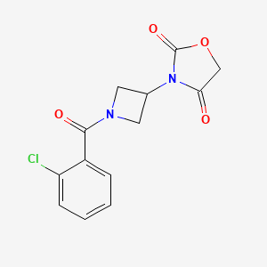 molecular formula C13H11ClN2O4 B2752838 3-(1-(2-Chlorobenzoyl)azetidin-3-yl)oxazolidine-2,4-dione CAS No. 2034237-05-1