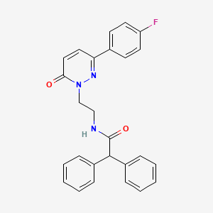 molecular formula C26H22FN3O2 B2752845 N-(2-(3-(4-氟苯基)-6-氧代吡啶-1(6H)-基)乙基)-2,2-二苯基乙酰胺 CAS No. 921575-61-3