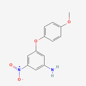 molecular formula C13H12N2O4 B2752846 3-(4-甲氧基苯氧基)-5-硝基苯胺 CAS No. 832739-76-1