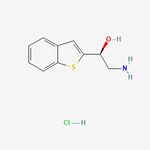 molecular formula C10H12ClNOS B2752847 (1S)-2-amino-1-(1-benzothiophen-2-yl)ethan-1-ol hydrochloride CAS No. 2171204-06-9