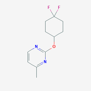 molecular formula C11H14F2N2O B2752848 2-[(4,4-二氟环己基)氧基]-4-甲基嘧啶 CAS No. 2201280-11-5