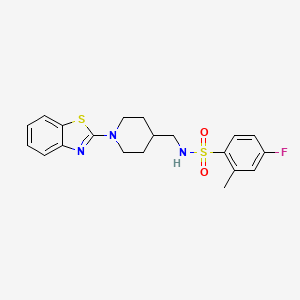 B2752852 N-((1-(benzo[d]thiazol-2-yl)piperidin-4-yl)methyl)-4-fluoro-2-methylbenzenesulfonamide CAS No. 1797400-98-6