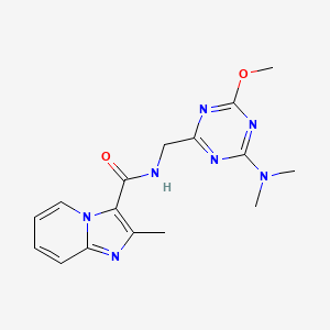 N-((4-(dimethylamino)-6-methoxy-1,3,5-triazin-2-yl)methyl)-2-methylimidazo[1,2-a]pyridine-3-carboxamide