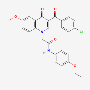 2-[3-(4-chlorobenzoyl)-6-methoxy-4-oxoquinolin-1-yl]-N-(4-ethoxyphenyl)acetamide