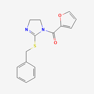 (2-(benzylthio)-4,5-dihydro-1H-imidazol-1-yl)(furan-2-yl)methanone