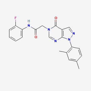 2-[1-(2,4-dimethylphenyl)-4-oxo-1H,4H,5H-pyrazolo[3,4-d]pyrimidin-5-yl]-N-(2-fluorophenyl)acetamide