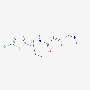 (E)-N-[1-(5-Chlorothiophen-2-yl)propyl]-4-(dimethylamino)but-2-enamide