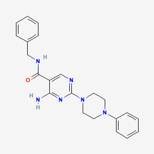 4-amino-N-benzyl-2-(4-phenylpiperazin-1-yl)pyrimidine-5-carboxamide