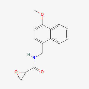 molecular formula C15H15NO3 B2752881 N-[(4-Methoxynaphthalen-1-yl)methyl]oxirane-2-carboxamide CAS No. 2411217-31-5