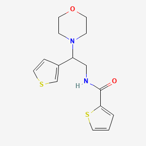 molecular formula C15H18N2O2S2 B2752885 N-(2-morpholino-2-(thiophen-3-yl)ethyl)thiophene-2-carboxamide CAS No. 946199-55-9