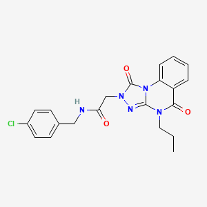 N-(4-chlorobenzyl)-2-(1,5-dioxo-4-propyl-4,5-dihydro[1,2,4]triazolo[4,3-a]quinazolin-2(1H)-yl)acetamide