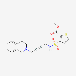 methyl 3-(N-(4-(3,4-dihydroisoquinolin-2(1H)-yl)but-2-yn-1-yl)sulfamoyl)thiophene-2-carboxylate