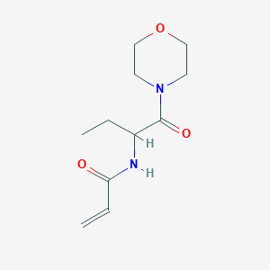 molecular formula C11H18N2O3 B2752894 N-(1-Morpholin-4-yl-1-oxobutan-2-yl)prop-2-enamide CAS No. 2175318-00-8