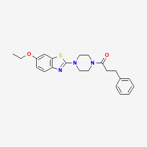 1-[4-(6-Ethoxy-1,3-benzothiazol-2-yl)piperazin-1-yl]-3-phenylpropan-1-one