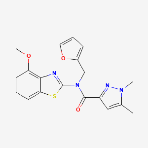 N-(furan-2-ylmethyl)-N-(4-methoxybenzo[d]thiazol-2-yl)-1,5-dimethyl-1H-pyrazole-3-carboxamide