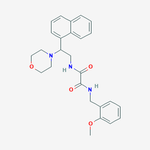 molecular formula C26H29N3O4 B2752904 N1-(2-甲氧基苄基)-N2-(2-吗啉基-2-(萘-1-基)乙基)草酰胺 CAS No. 941996-80-1