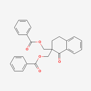 molecular formula C26H22O5 B2752907 {2-[(Benzoyloxy)methyl]-1-oxo-1,2,3,4-tetrahydro-2-naphthalenyl}methyl benzenecarboxylate CAS No. 338418-39-6