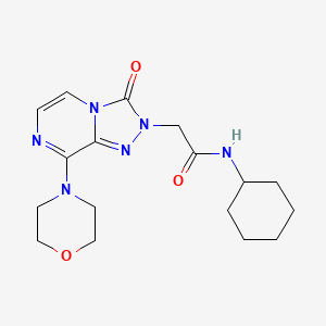 molecular formula C17H24N6O3 B2752909 N-cyclohexyl-2-(8-morpholino-3-oxo-[1,2,4]triazolo[4,3-a]pyrazin-2(3H)-yl)acetamide CAS No. 1251707-40-0