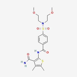 2-(4-(N,N-bis(2-methoxyethyl)sulfamoyl)benzamido)-4,5-dimethylthiophene-3-carboxamide