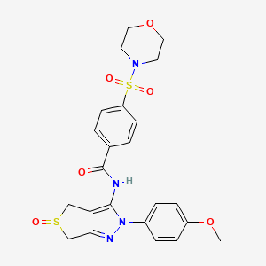N-(2-(4-methoxyphenyl)-5-oxido-4,6-dihydro-2H-thieno[3,4-c]pyrazol-3-yl)-4-(morpholinosulfonyl)benzamide