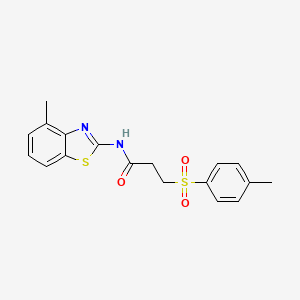 N-(4-methylbenzo[d]thiazol-2-yl)-3-tosylpropanamide