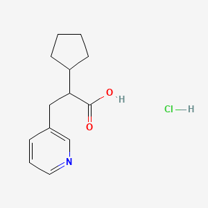 2-Cyclopentyl-3-(pyridin-3-yl)propanoic acid hydrochloride