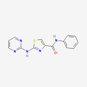 N-phenyl-2-(pyrimidin-2-ylamino)thiazole-4-carboxamide