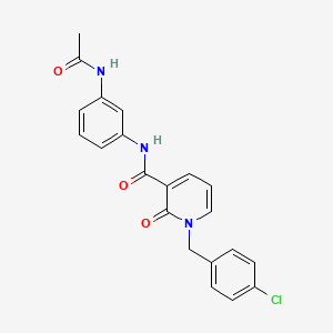 1-[(4-chlorophenyl)methyl]-N-(3-acetamidophenyl)-2-oxo-1,2-dihydropyridine-3-carboxamide