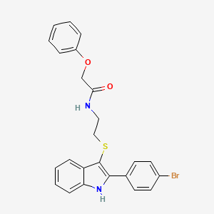 N-(2-((2-(4-bromophenyl)-1H-indol-3-yl)thio)ethyl)-2-phenoxyacetamide