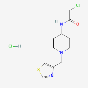 2-Chloro-N-[1-(1,3-thiazol-4-ylmethyl)piperidin-4-yl]acetamide;hydrochloride