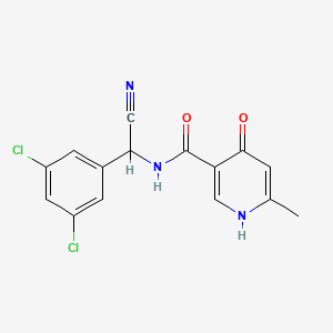 N-[cyano(3,5-dichlorophenyl)methyl]-6-methyl-4-oxo-1,4-dihydropyridine-3-carboxamide
