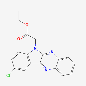 molecular formula C18H14ClN3O2 B2752960 Ethyl 2-(9-chloroindolo[3,2-b]quinoxalin-6-yl)acetate CAS No. 116989-57-2