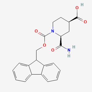 (2S,4R)-2-Carbamoyl-1-(9H-fluoren-9-ylmethoxycarbonyl)piperidine-4-carboxylic acid