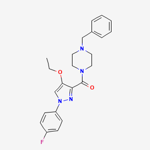 molecular formula C23H25FN4O2 B2752964 (4-benzylpiperazin-1-yl)(4-ethoxy-1-(4-fluorophenyl)-1H-pyrazol-3-yl)methanone CAS No. 1171153-71-1