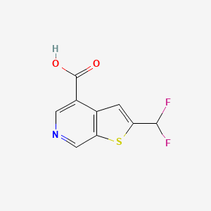 molecular formula C9H5F2NO2S B2752969 2-(Difluoromethyl)thieno[2,3-c]pyridine-4-carboxylic acid CAS No. 2248366-65-4