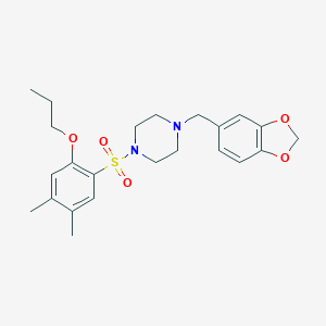 1-(1,3-Benzodioxol-5-ylmethyl)-4-[(4,5-dimethyl-2-propoxyphenyl)sulfonyl]piperazine