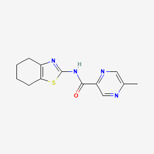 molecular formula C13H14N4OS B2752971 5-methyl-N-(4,5,6,7-tetrahydro-1,3-benzothiazol-2-yl)pyrazine-2-carboxamide CAS No. 1002528-94-0
