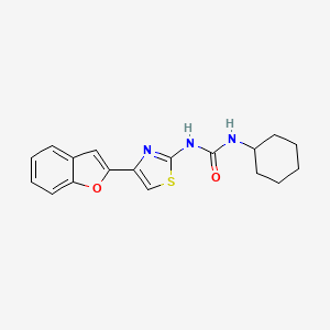 molecular formula C18H19N3O2S B2752973 1-(4-(Benzofuran-2-yl)thiazol-2-yl)-3-cyclohexylurea CAS No. 1206988-69-3