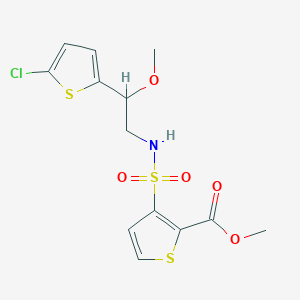 methyl 3-(N-(2-(5-chlorothiophen-2-yl)-2-methoxyethyl)sulfamoyl)thiophene-2-carboxylate