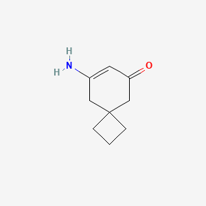 molecular formula C9H13NO B2752981 8-Aminospiro[3.5]non-7-EN-6-one CAS No. 1089708-69-9