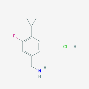 (4-Cyclopropyl-3-fluorophenyl)methanamine;hydrochloride