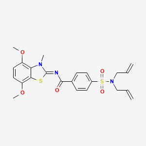 (Z)-4-(N,N-diallylsulfamoyl)-N-(4,7-dimethoxy-3-methylbenzo[d]thiazol-2(3H)-ylidene)benzamide