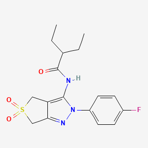 2-ethyl-N-[2-(4-fluorophenyl)-5,5-dioxido-2,6-dihydro-4H-thieno[3,4-c]pyrazol-3-yl]butanamide