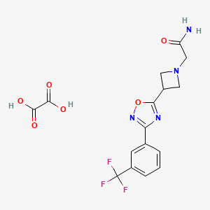 2-(3-(3-(3-(Trifluoromethyl)phenyl)-1,2,4-oxadiazol-5-yl)azetidin-1-yl)acetamide oxalate