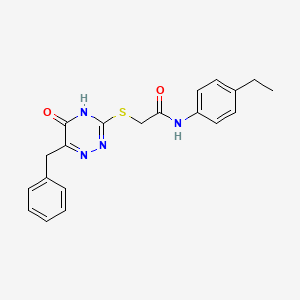 2-((6-benzyl-5-oxo-4,5-dihydro-1,2,4-triazin-3-yl)thio)-N-(4-ethylphenyl)acetamide