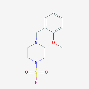 molecular formula C12H17FN2O3S B2753006 4-[(2-Methoxyphenyl)methyl]piperazine-1-sulfonyl fluoride CAS No. 2411201-31-3