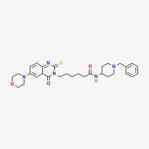 N-(1-benzylpiperidin-4-yl)-6-[6-(morpholin-4-yl)-4-oxo-2-sulfanylidene-1,2,3,4-tetrahydroquinazolin-3-yl]hexanamide