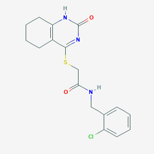 N-(2-chlorobenzyl)-2-((2-oxo-1,2,5,6,7,8-hexahydroquinazolin-4-yl)thio)acetamide