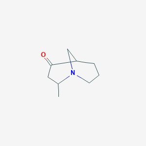 molecular formula C9H15NO B2753022 2-Methyl-1-azabicyclo[3.3.1]nonan-4-one CAS No. 855627-42-8
