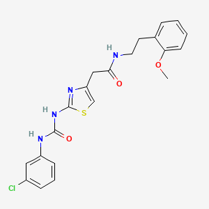 2-(2-(3-(3-chlorophenyl)ureido)thiazol-4-yl)-N-(2-methoxyphenethyl)acetamide